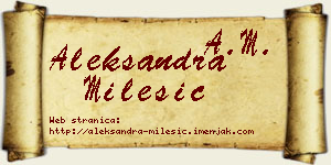 Aleksandra Milešić vizit kartica